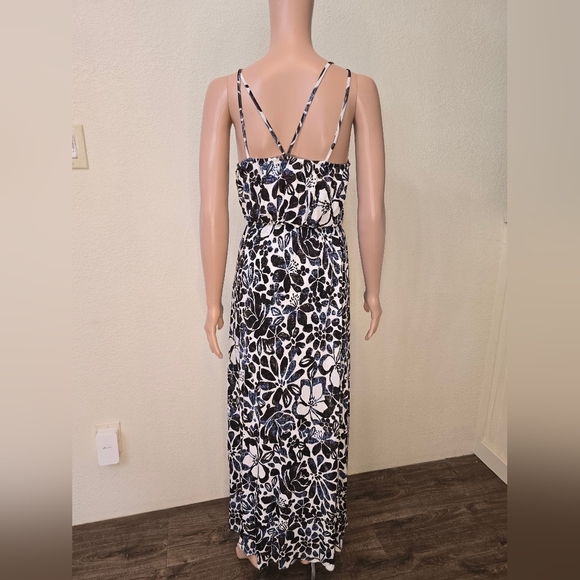 Loft, Women’s Maxi Dress Brown White Floral Stretch Size XSmall - Picture 5 of 9